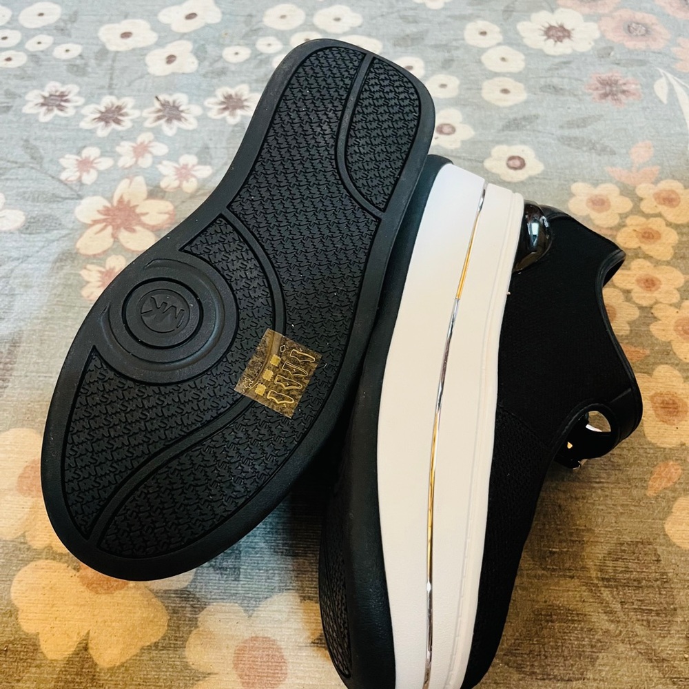 New Michael Kors Hayes Mary Jane Platform Sneakers Black Mesh Sz 8 MSRP$175 - Picture 7 of 15